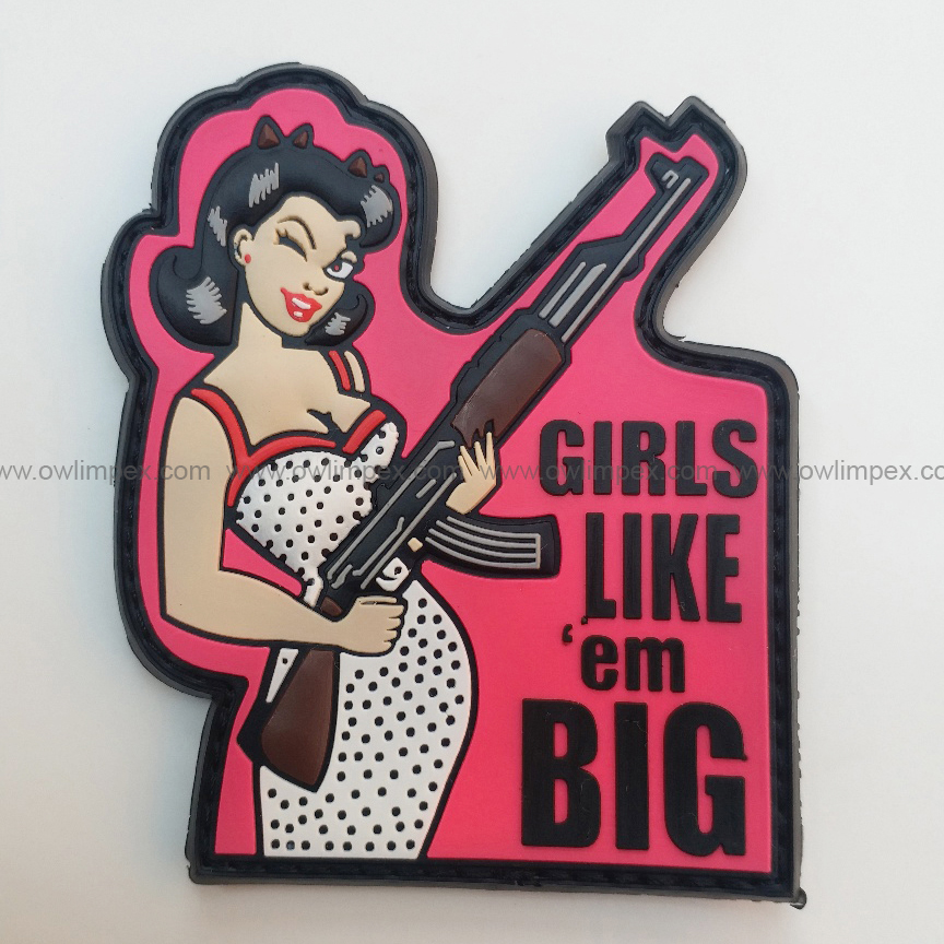 01 (6) GIRLS LIKE EM BIG PVC PATCH - Image 1